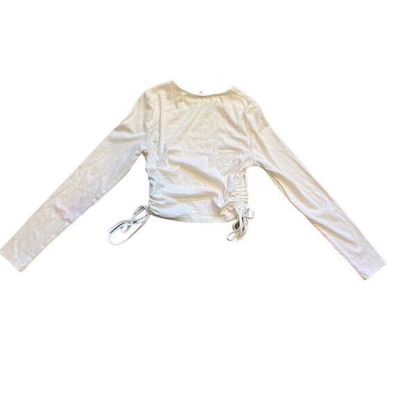 White Cropped Long Sleeve - Picture 2 of 3